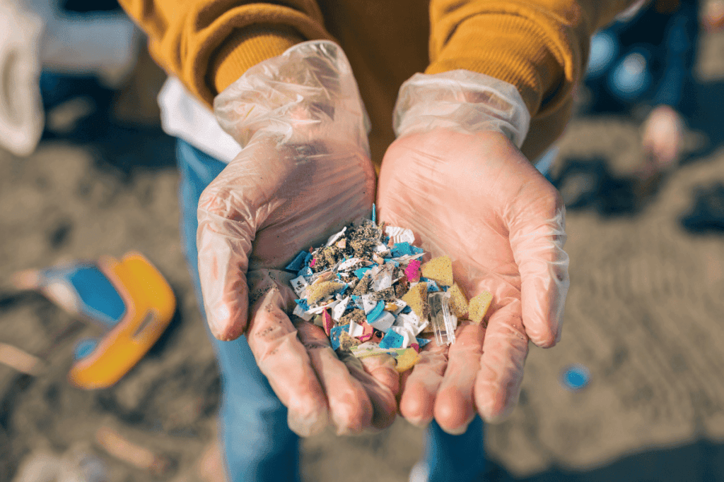 Microplastics on the beach