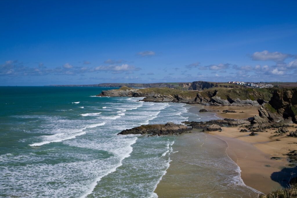 Lusty Glaze beach in North Cornwall