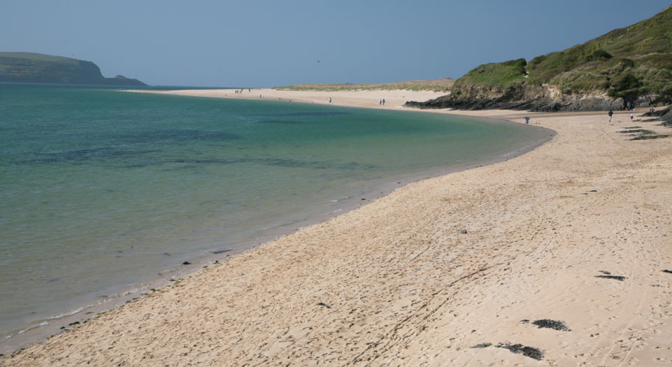 Rock beach on a sunny day