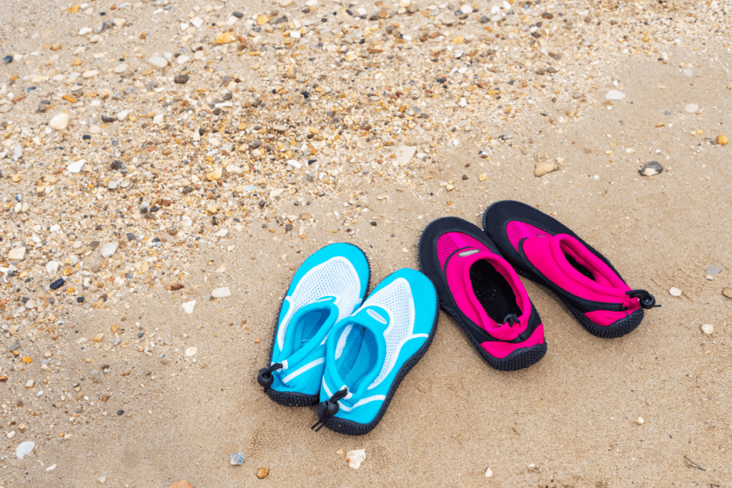 wear beach shoes to protect from weever fish stings